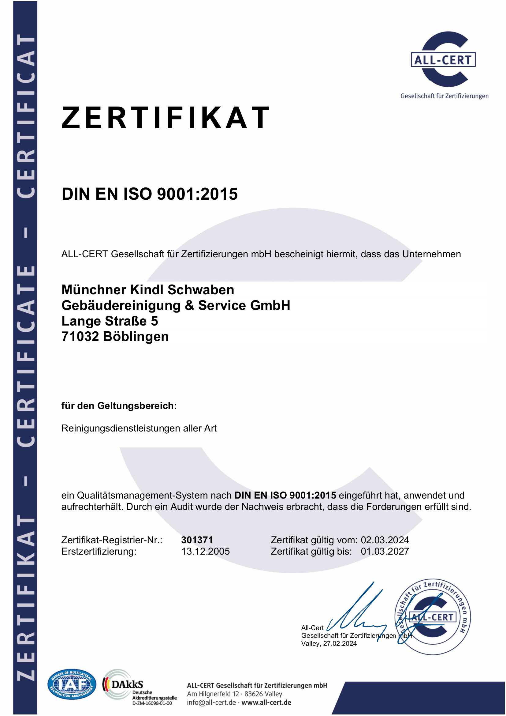 Zertifikat